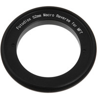 

Fotodiox 52mm Filter Thread Macro Reverse Mount Adapter Ring for Micro Four Thirds (MFT, M4/3) Cameras