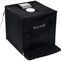 

Fotodiox Pro 16x16" LED Studio-in-a-Box for Table Top Photography, Includes Folding Light Tent, Integrated LED Lights and 3 Backdrops