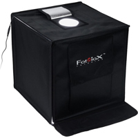 

Fotodiox 28x28" Studio-in-a-Box Light Tent with Integrated LED Lights, Carrying Case and 3x Backdrops