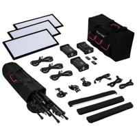 

Fotodiox SF70 SkyFiller 1x2' 70w Bi-Color Powerful & Ultra-Portable 3 LED Light Kit with Stands