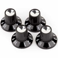 

Fender 7/8" Skirted 1-10 Push-On Amplifier Knob, 4 Pack, Black/Silver