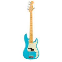 

Fender American Professional II Precision Bass V Guitar, Maple Fingerboard, Miami Blue