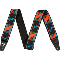 

Fender 2" Neon Monogrammed Strap, Blue/Orange