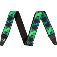 

Fender 2" Neon Monogrammed Strap, Green/Blue