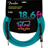

Fender 18.6' Professional Series Glow In The Dark Instrument Cable, Straight/Straight, Blue