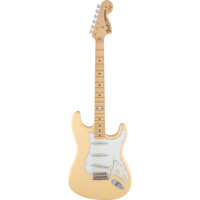 

Fender Artist Series Yngwie Malmsteen Stratocaster Electric Guitar, 21 Frets, Modern C Neck, Scalloped Maple Fingerboard, Passive Pickup, Vintage White (Open Box)
