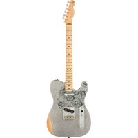 

Fender Brad Paisley Road Worn Telecaster Electric Guitar, 21 Frets, Enhanced "V" Shape Neck, Maple Fingerboard, Nitrocellulose Lacquer, Silver Sparkle (Open Box)