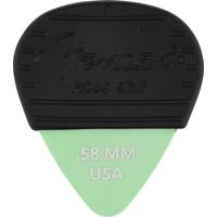 

Fender 351 Shape .58mm Mojo Grip Dura-Tone Delrin Guitar Picks, Surf Green, 3-Pack