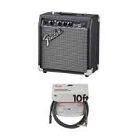 

Fender Frontman 10G Guitar Amplifier with 6" Speaker - Bundle With Fender Performance Series 10' Instrument Cable, Microfiber Cleaning Cloth