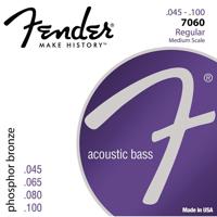 

Fender 7060 Regular Phosphor Bronze Acoustic Bass Strings, .045 - .100 Gauges, Set of 4 Strings