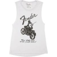 

Fender Jaguar Women's Sleeveless T-Shirt, Small, White