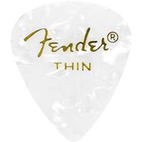 

Fender 351 Shape Premium Celluloid Guitar Picks, Thin, 12 Pack, White Moto