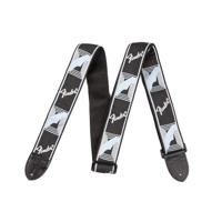 

Fender 2" Monogrammed Electric Guitar Strap, Black/Light Gray/Blue