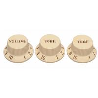 

Fender Stratocaster Plastic Push-on Control Knobs, Set of 3, Aged White
