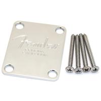 

Fender American Series Bass Neck Plate with 4-Bolt, Corona California Stamp, Chrome