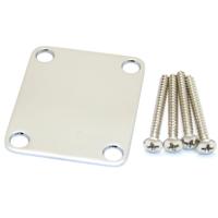 

Fender Vintage-Style Neck Plate with 4-Bolt for Guitars and Basses, No Logo, Chrome