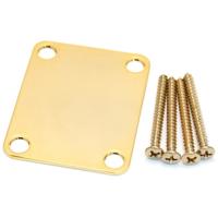

Fender Vintage-Style Neck Plate with 4-Bolt for Guitars and Basses, No Logo, Gold