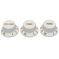 

Fender Stratocaster Plastic Push-on Control Knobs, Set of 3, White