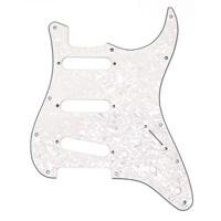 

Fender 11-Hole Modern 4-Ply Anodized Stratocaster S/S/S Pickguard, White Pearl