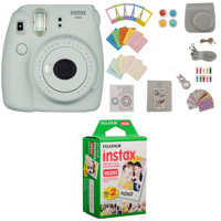 

Fujifilm Instax Mini 9 Camera, Smoky White - Bundle With Fujifilm instax mini Instant Daylight Film Twin Pack 20 Exposures, FujiFilm Instax Mini 9 Accessory Kit Smoky White