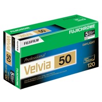 

Fujifilm Fujichrome Velvia RVP 50 Color Slide Film, ISO 50, 120 Size, 5 Pack,