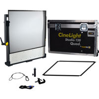

Fluotec CineLight Studio 120 Quad Interchangeable Diffusion Tunable Long Throw 2' LED Panel with Yoke Mount and Flight Case, 213W