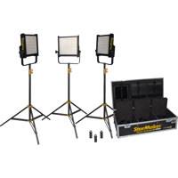 

Fluotec StarMaker HP Full Weather Proof Tunable LED Light Panel 3-Light Kit with Gold-Mount Battery Plate, 66W