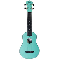 

Flight TUS35 Travel Series Soprano Ukulele with Gig Bag, 15 Frets, Light Blue Linden Top, Vintage Open Gears Tuners