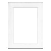 

Framatic Fineline, 18x24" Aluminum Frame with a Thin Face, Matted for a 11x17" Photograph - Black