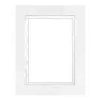 

Framatic Modern, 8x8" Wood Frame with Skinny Mat for 8x8" Photograph, Color: White