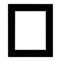 

Framatic Metro Seamless MDF Composite Wood Board Frame Matted for a 4x6" Photograph - Black