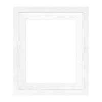 

Framatic Metro Seamless MDF Composite Wood Board Frame Matted for a 5x7" Photograph - White
