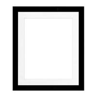 

Framatic Metro Seamless 20x24" MDF Composite Wood Board Frame Matted for a 16x20" Photograph, Black