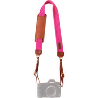 

Fotostrap The Hibiscus Camera Strap, Hot Pink Canvas Fabric/Genuine Leather/Brass