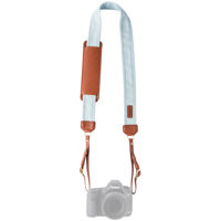 

Fotostrap The Sky Camera Strap - Light Blue Canvas Fabric/ Genuine Leather with Brass Hardware