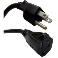 

Green Extreme Nema 5/15P to Nema 5/15R, 16AWG, Power Extension Cord, 3'