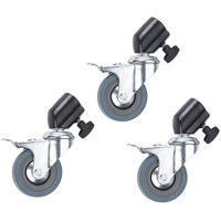 

Flashpoint Locking Caster Set for Light Stands w 22mm Diameter Legs - Set of 3