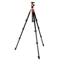 

FotoPro C-50i 5-Sections Aluminum Tripod with FPH-52Q Head, 18 lbs Capacity, 65" Max Height, Red