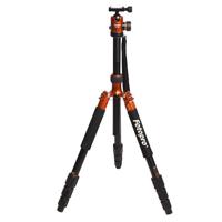 

FotoPro C5i 4-Section Aluminum-Magnesium Tripod with Built-In Monopod and FPH-52Q Ball Head, Holds 18 Lbs, Extends to 5.2', Folds to 17", Orange