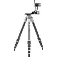 

FotoPro E6L Eagle Series 5-Section Carbon Fiber Tripod with E-6H Gimbal Head, Holds 22 lbs, Extends to 63"