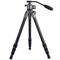 

FotoPro L-64 4-Section Carbon Fiber Photo/Video Tripod, 44 lbs Capacity, 53" Maximum Height