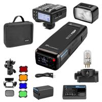 

Flashpoint eVOLV 200 TTL Pocket Flash with Barndoor Kit Built-in R2 2.4GHz Radio Remote System (Godox AD200) + Flashpoint R2 Mark II ETTL 2.4 GHz Wireless Flash Trigger for Sony (Godox X2)