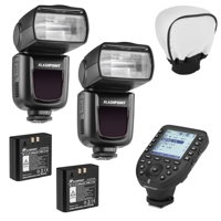 

Flashpoint 2x Zoom Li-on R2 TTL On-Camera Flash Speedlight For Canon (V860II-F) + Glow Universal Bounce Diffuser + Flashpoint R2 Pro MarkII 2.4GHz Transmitter for Fuji