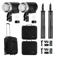 

Flashpoint XPLOR300 Pro TTL R2 Battery-Powered Monolight 2-Light Kit