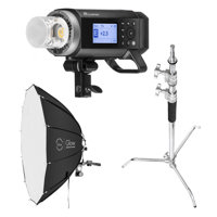 

Flashpoint XPLOR 400PRO R2 TTL Battery-Powered Monolight Kit With Glow ParaPop and C-Stand.