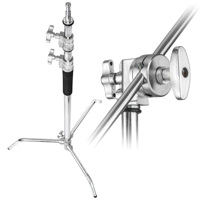 

Flashpoint 10' C (Century) Light Stand on Turtle Base Kit w/40" Grip Arm & 2 Gobo Heads and Baby Pin - Chrome (Kit Of 5)