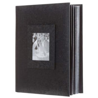 

Adorama Proof Album Series, Holds 300 4x6" Photos, With a 4x6" Window Opening, Color: Black Cover with Black Pages.