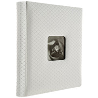 

Adorama Proof Album Series, Holds 200 5x7" Photos, With a 4x6" Window Opening, Color: White Diamond Pattern Cover with White Pages.
