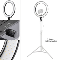 

Flashpoint Photo/Video 19" AC Powered 55W Dimmable LED Ring Light With Bag