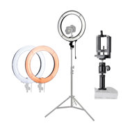 

Flashpoint Photo/Video 19" AC Powered 55W 5500K Dimmable LED Ring Light With Bag - Bundle With Flashpoint Cold Shoe Extension, Flashpoint 19" White and Yellow Color Filter Set